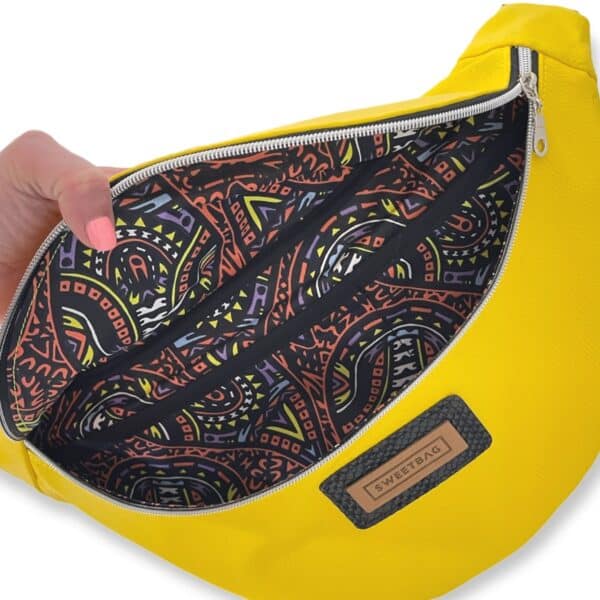 intérieur sac banane jaune